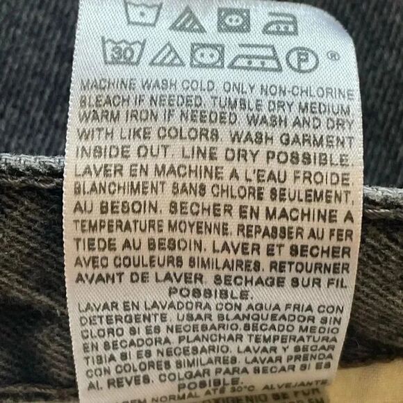 Levi Strauss #505 Black Cotton Straight Fit Men’s Denim Jeans SZ 34 # 1339 - Picture 10 of 13